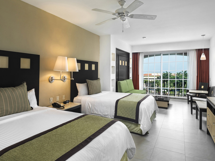 Family room with three beds